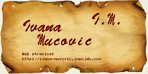 Ivana Mucović vizit kartica